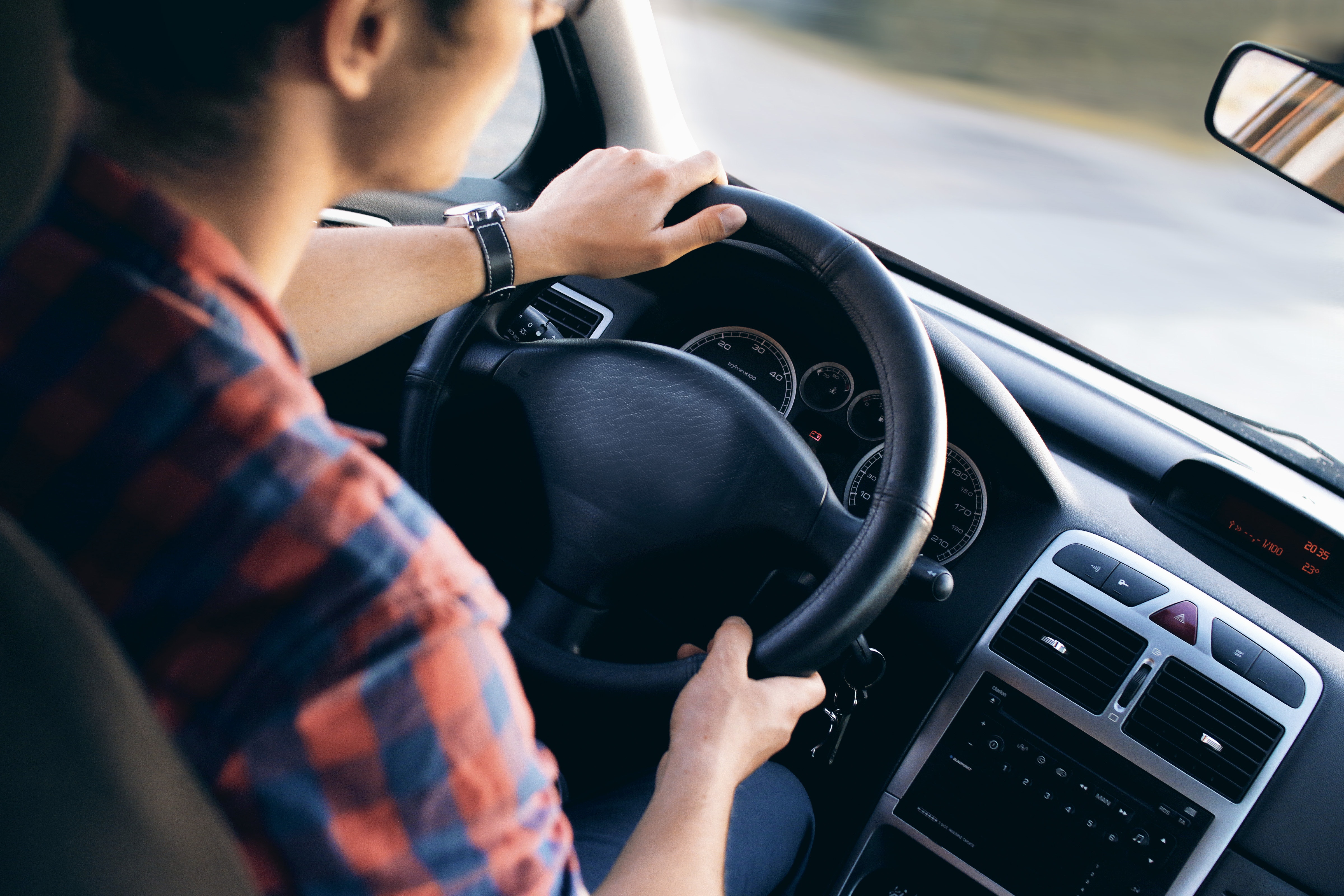 This boy has come prepared to his fast track driving test.